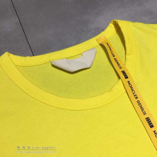 Moncler短袖T 19春夏新款 盟可睞黃色T恤  tzy1699
